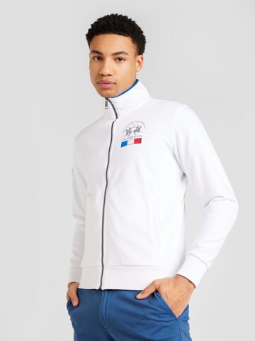 La Martina Sweat jacket in White: front