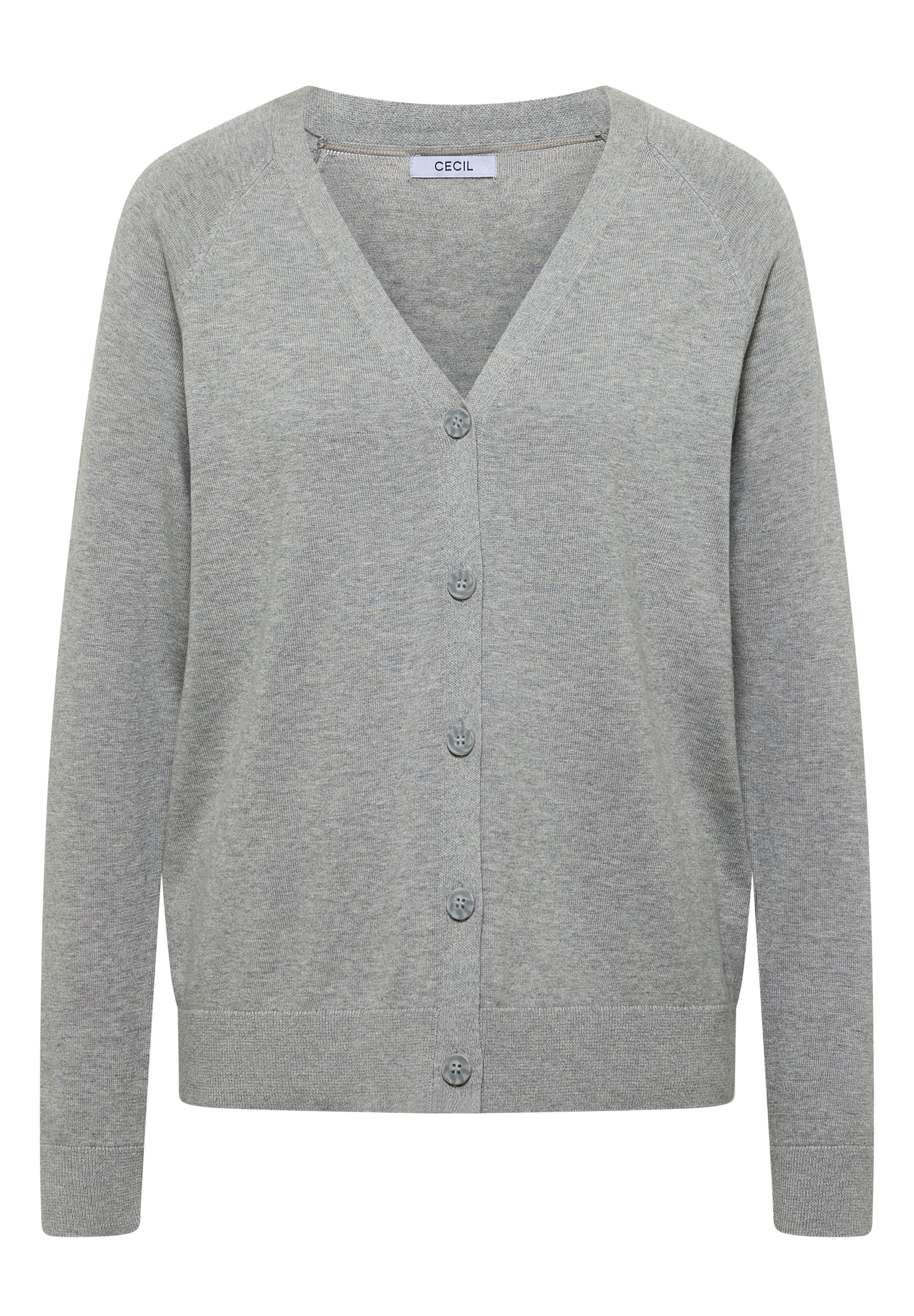 CECIL Knit Cardigan in Grey: front