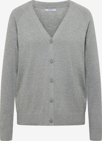 CECIL Knit Cardigan in Grey: front