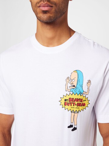 Only & Sons Shirt 'BEAVIS AND BUTTHEAD' in White