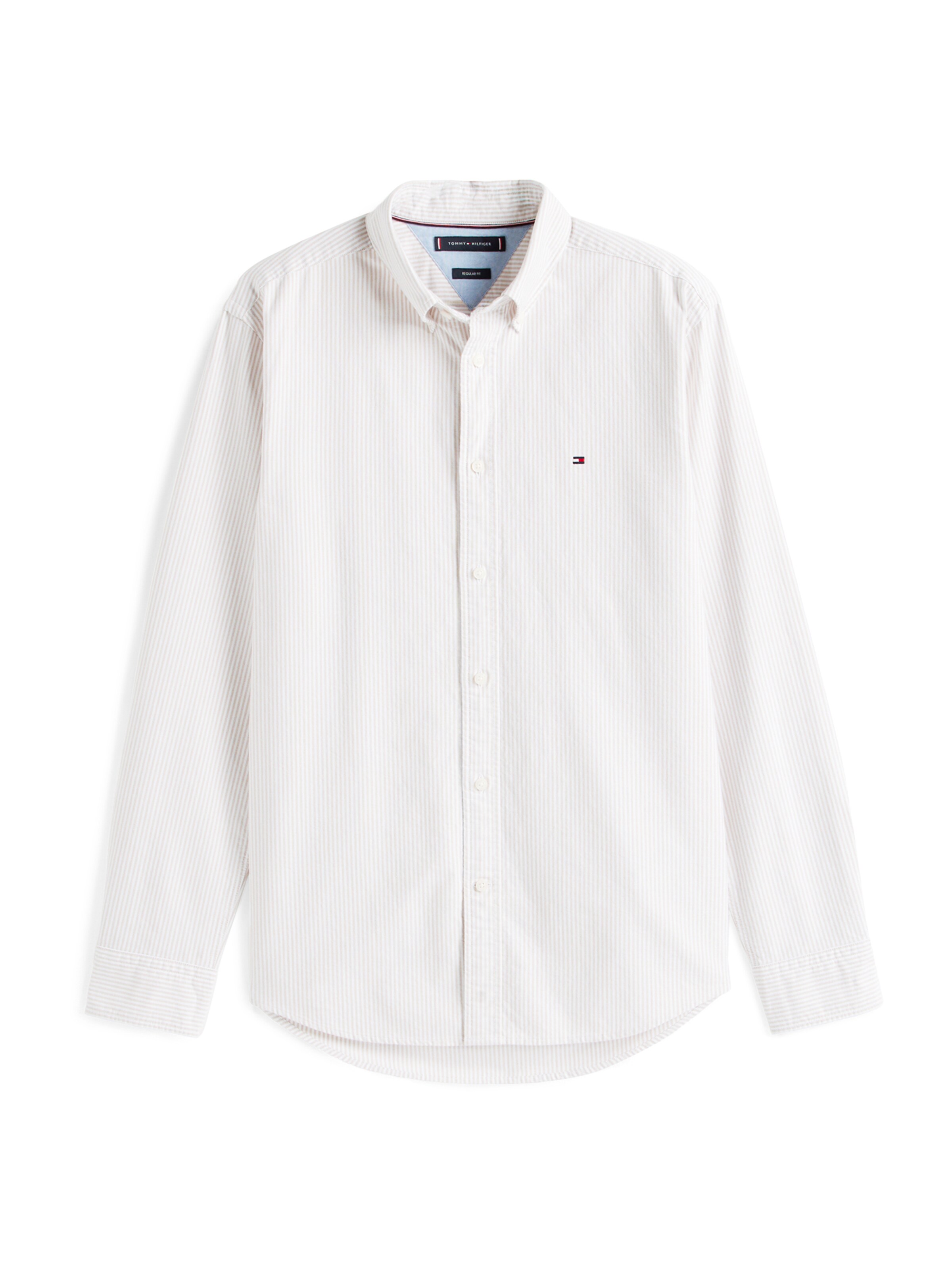 TOMMY HILFIGER Рубашка 'HERITAGE' в Бежевый: спереди