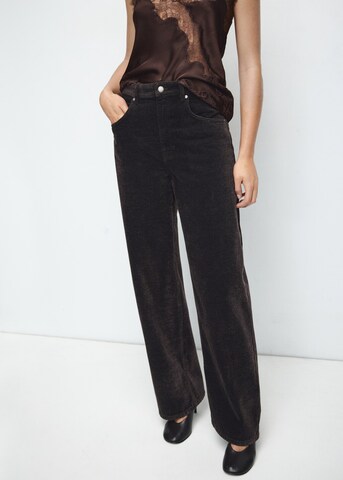 MANGO Wide Leg Jeans 'Tokio' in Braun: Vorderseite