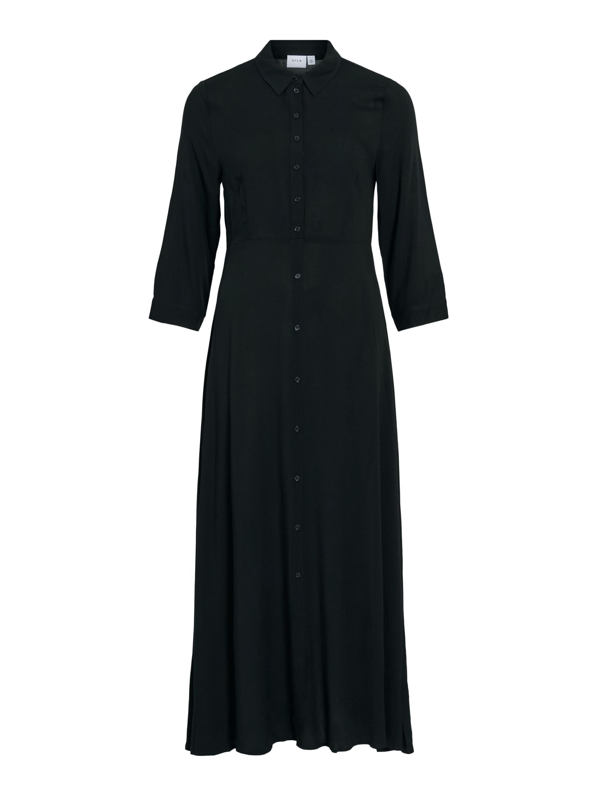 VILA - Vestido camisero 'VIAya Paya' en negro: frente