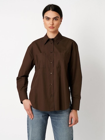 DESOTO Blouse in Brown: front