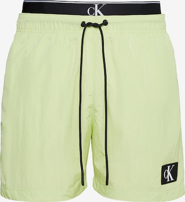 Calvin Klein Swimwear Board Shorts in Green: front