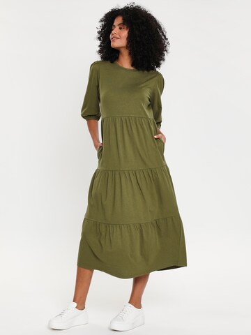 Threadbare Letní šaty 'Finn' – zelená: přední strana
