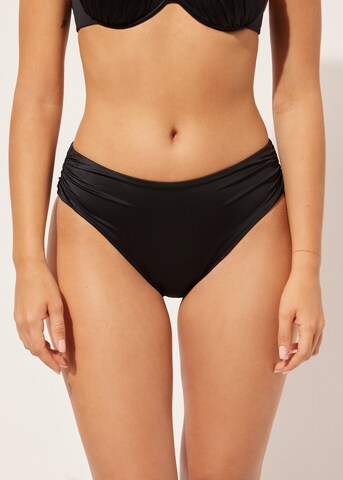 CALZEDONIA Bikini Bottoms 'SHINY' in Black: front