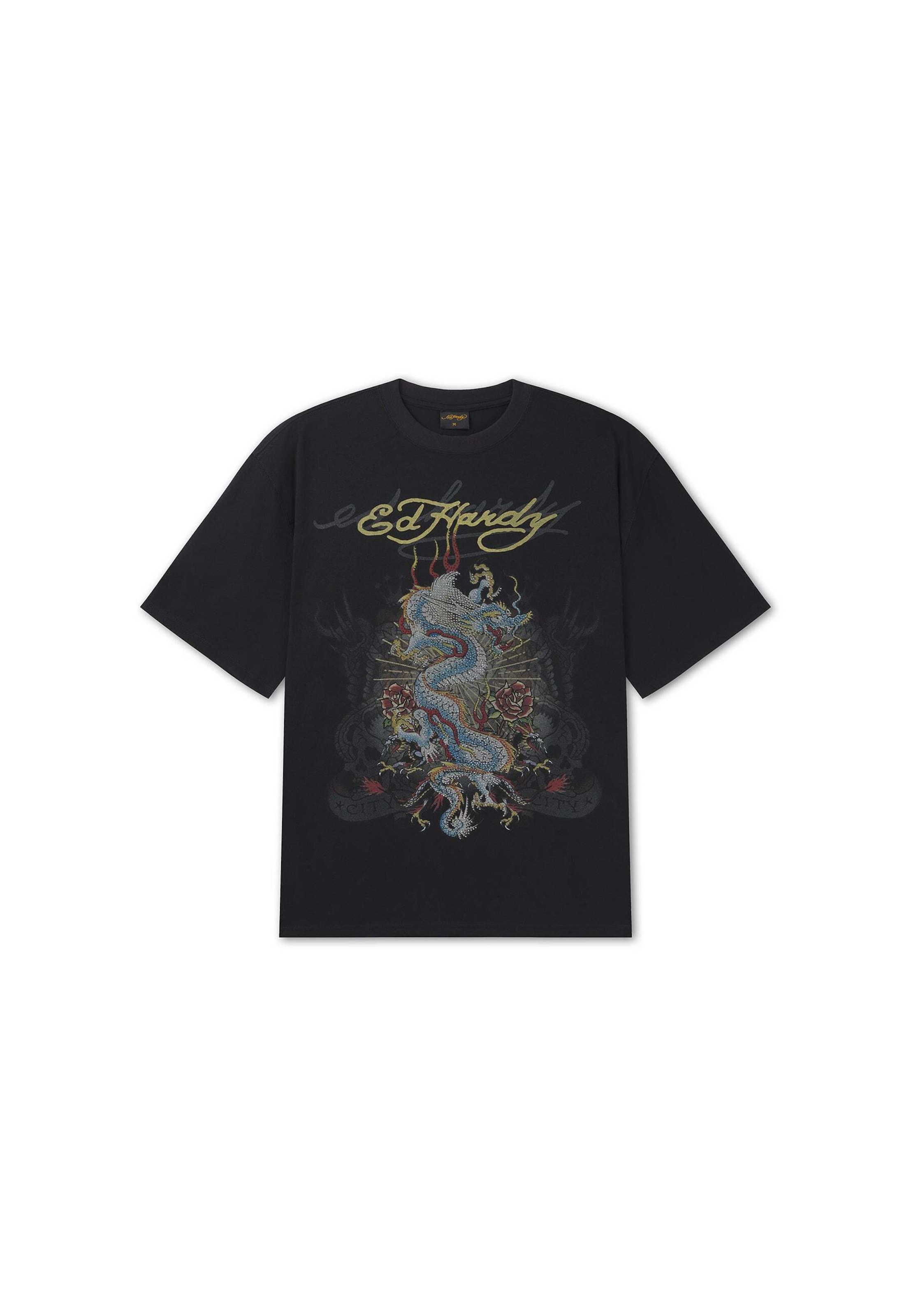 Ed Hardy T-shirt 'When I Cared' i svart