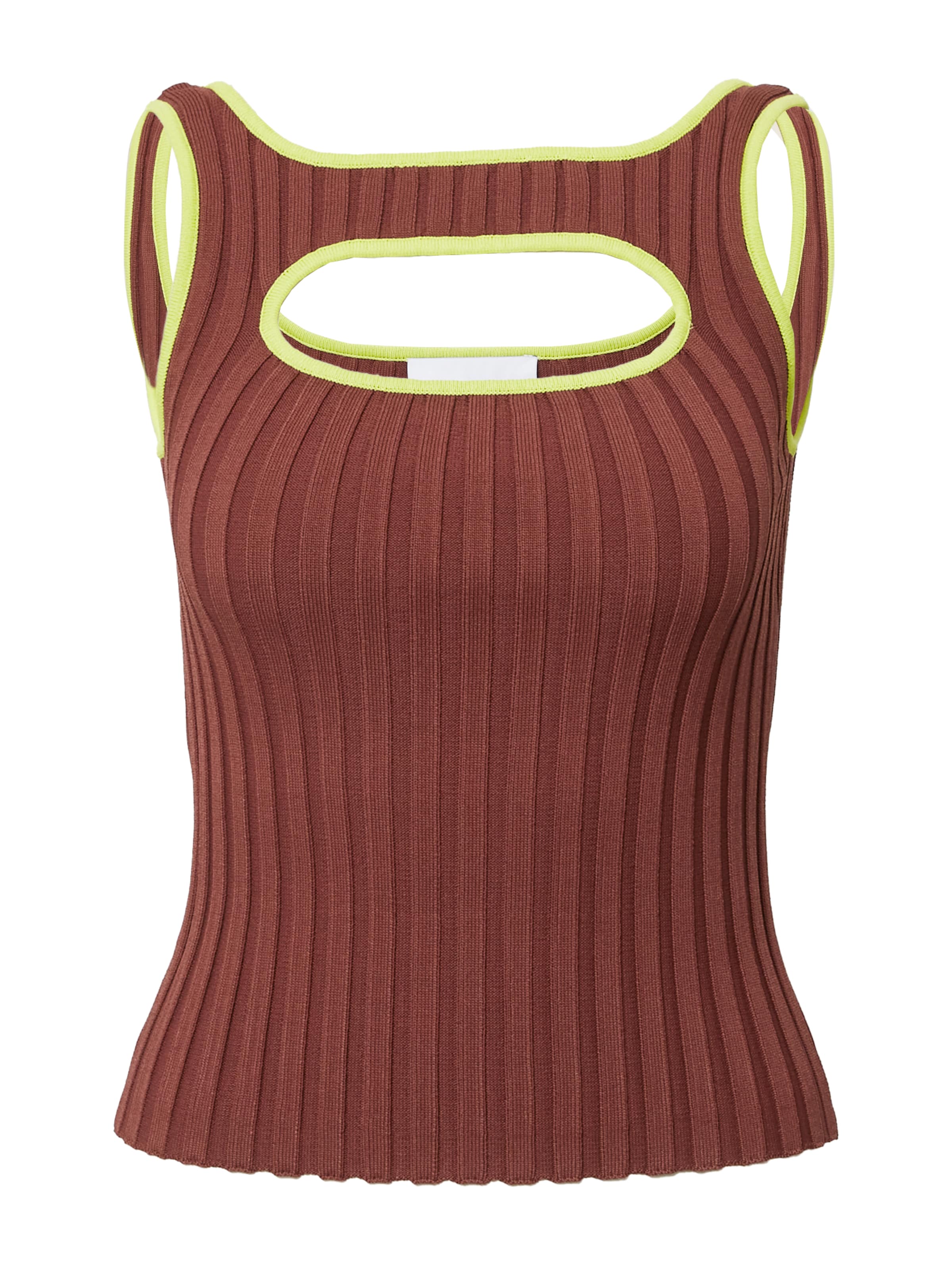 The Wolf Gang Плетен топ 'SOL' в кафяво: отпред