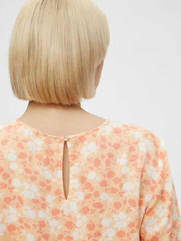 PIECES - Blusa 'Nya' em laranja