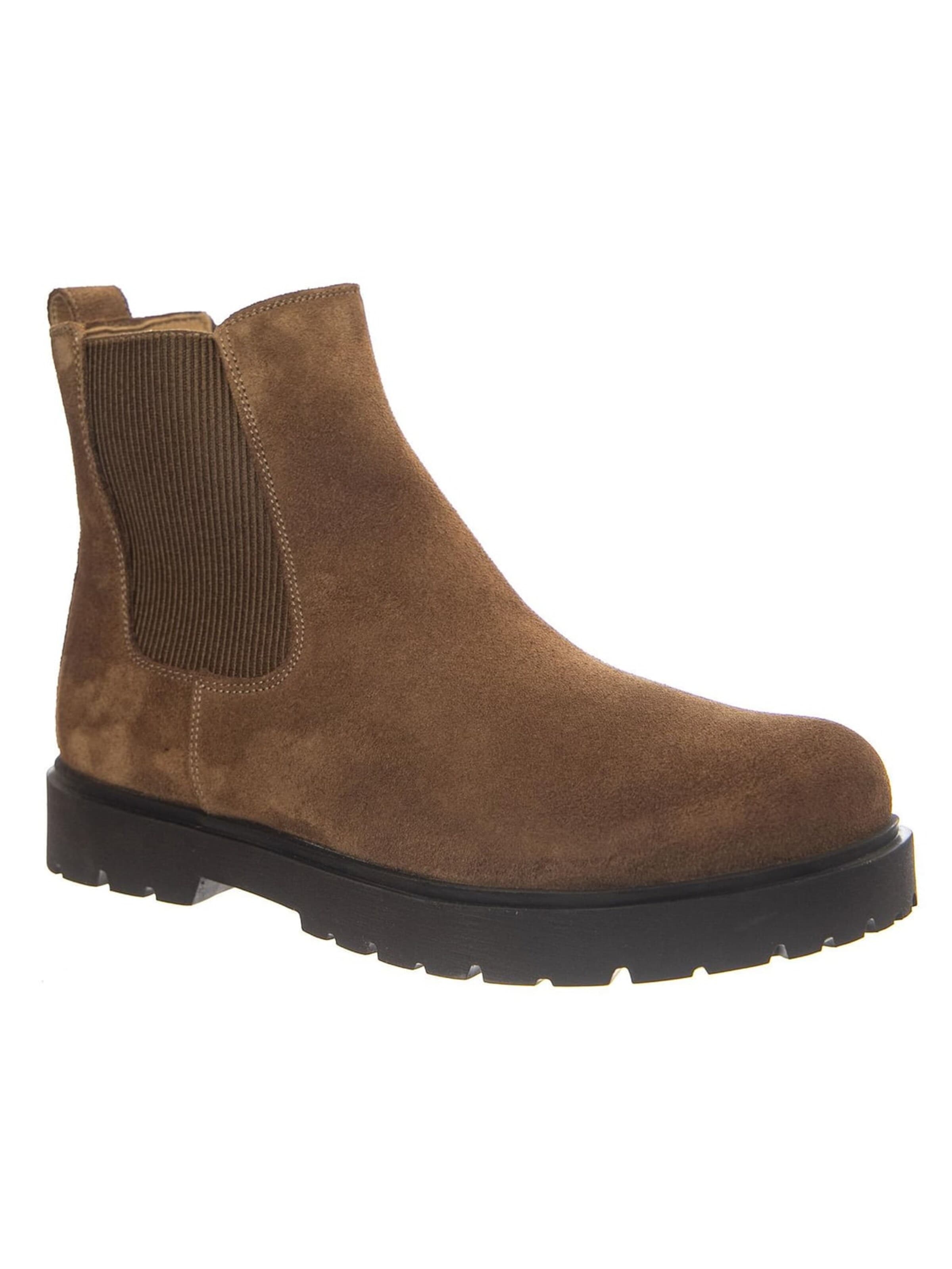 BIRKENSTOCK Støvler 'Highwood Slip On Mid N Dark Tea, Suede Leather' i brun: forside
