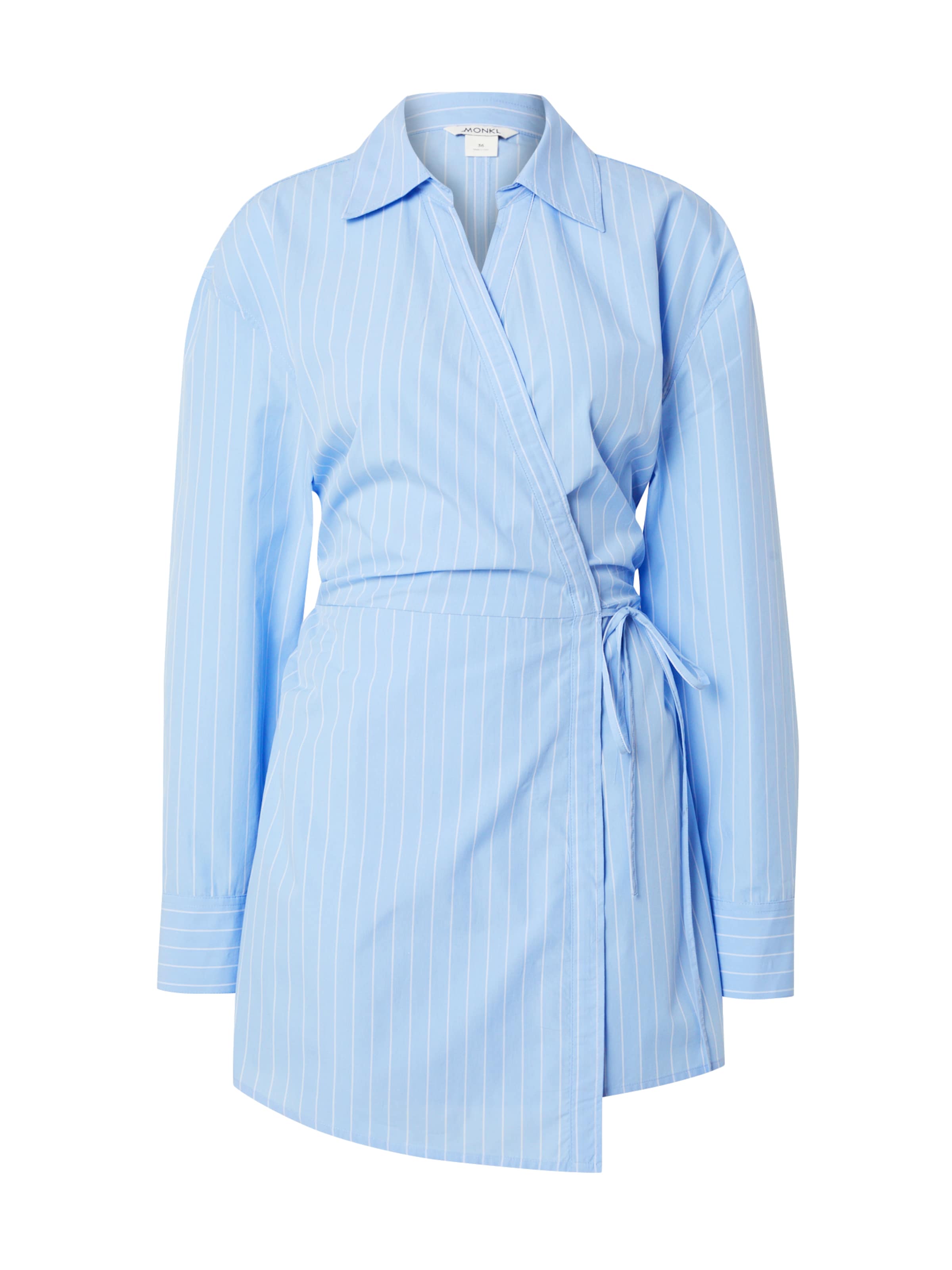 Rochie tip bluză de la Monki pe albastru: față