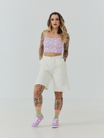 ABOUT YOU x Sharlota Regular Pants 'Tessa' in White