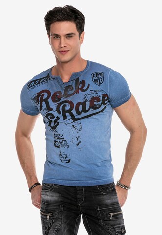 CIPO & BAXX Shirt in Blue: front