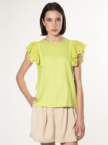 Influencer Bluse in Grün: Vorderseite