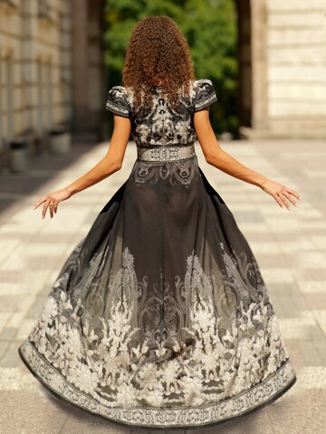 JIORO Summer Dress 'FROZEN LOTUS' in Black
