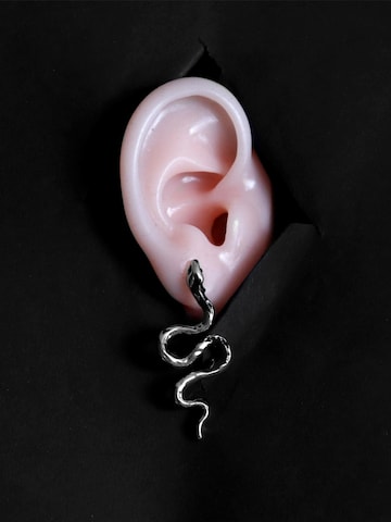 Nightini Earrings 'Schwarze Schlangen' in Silver