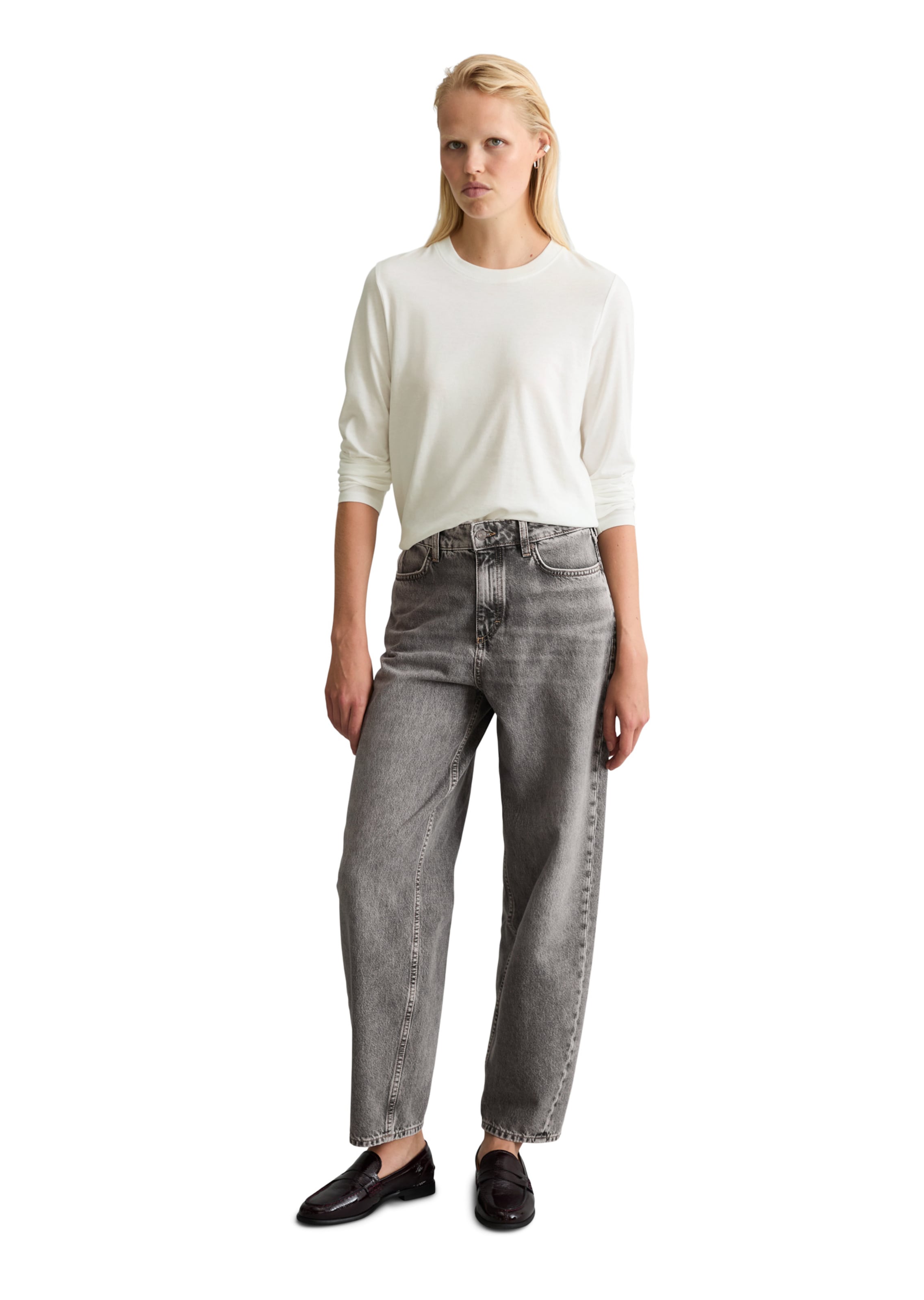 Marc O'Polo DENIM Barrel Jeans 'Stine' in Grau