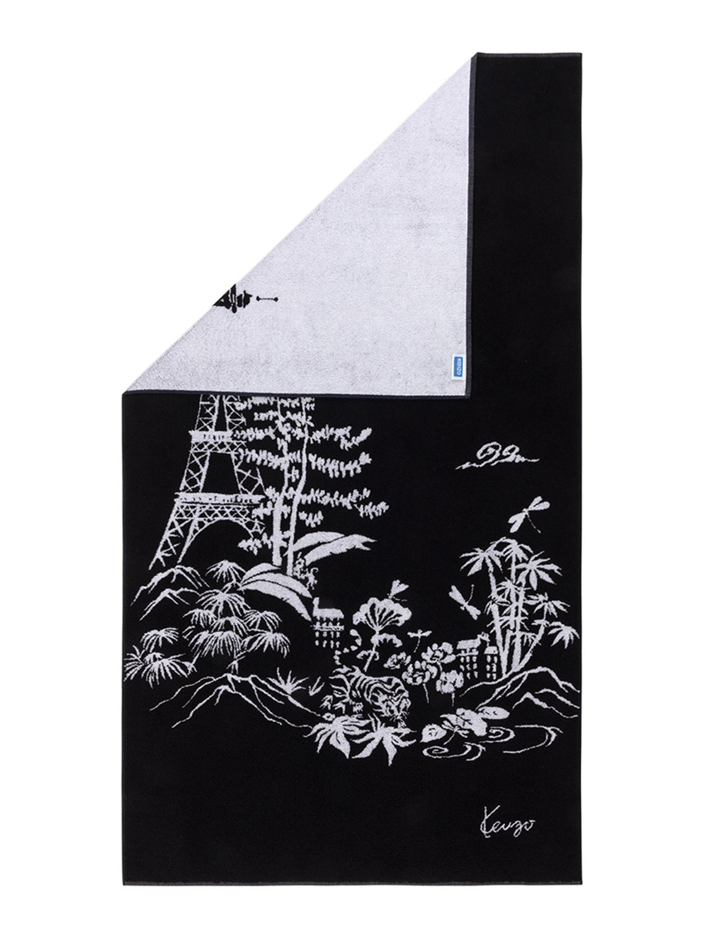 KENZO Strandtuch 'KESTAMPE'‌‌‌‌‌‌‌ in Schwarz