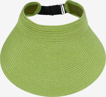 styleBREAKER Cap 'Papierstroh Visor Cap Einfarbig' in Green: front