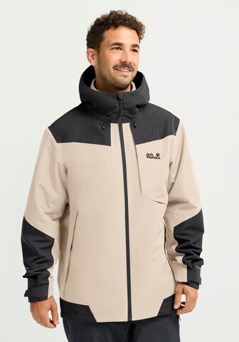 JACK WOLFSKIN Performance Jacket in Beige: front