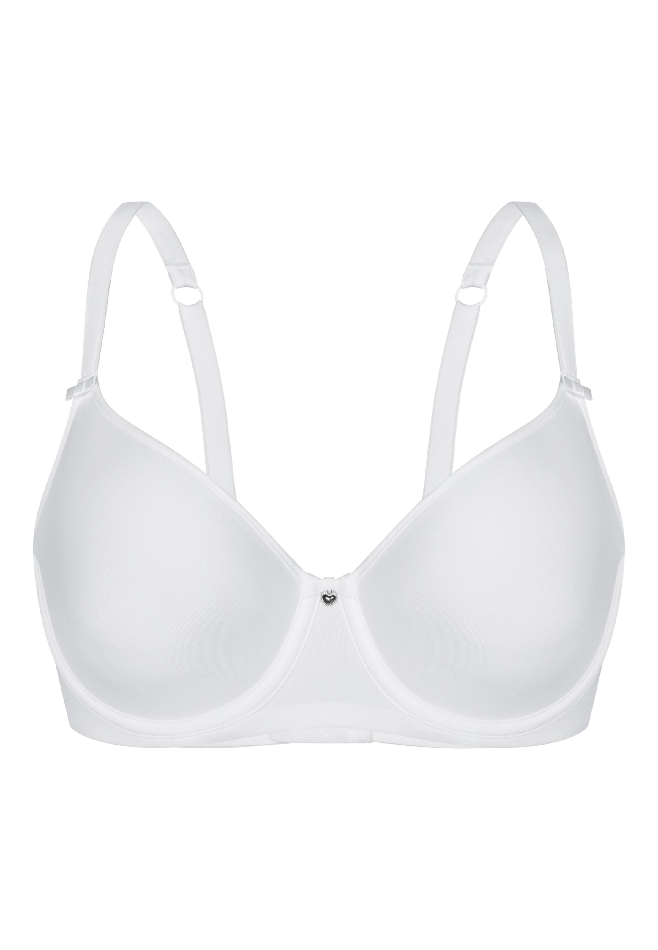 sassa T-Shirt Spacer-BH 'LOVELY SECRET' in Weiß: Vorderseite