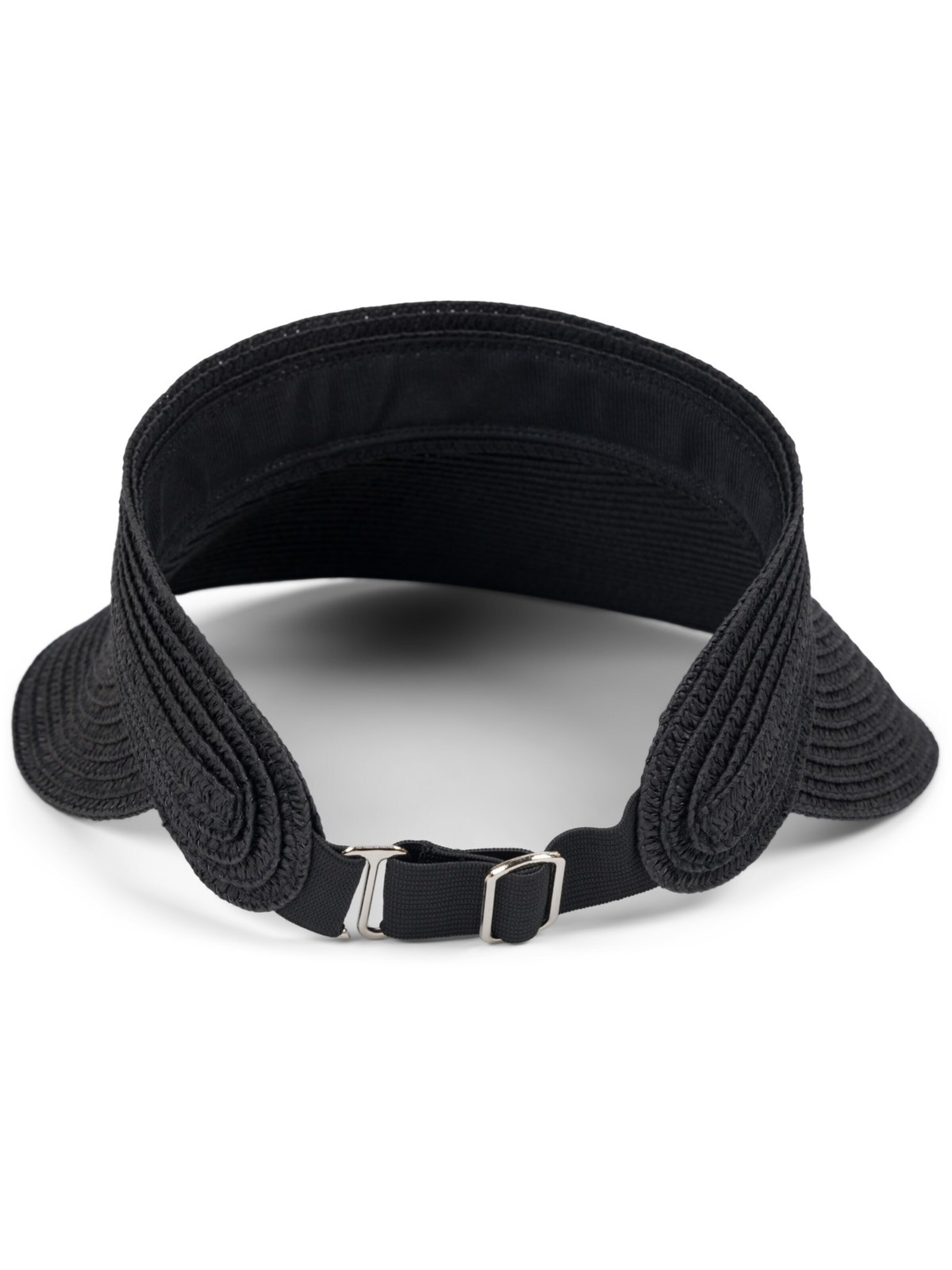 styleBREAKER Cap 'Papierstroh Visor Cap Einfarbig'‌ in Schwarz