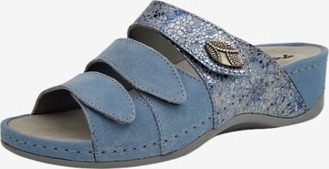 MUBB Mules in Blue: front