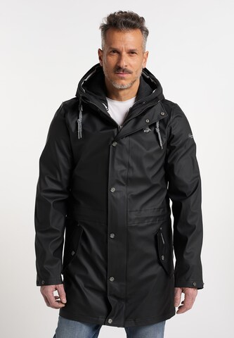 Schmuddelwedda Between-Seasons Parka in Black: front