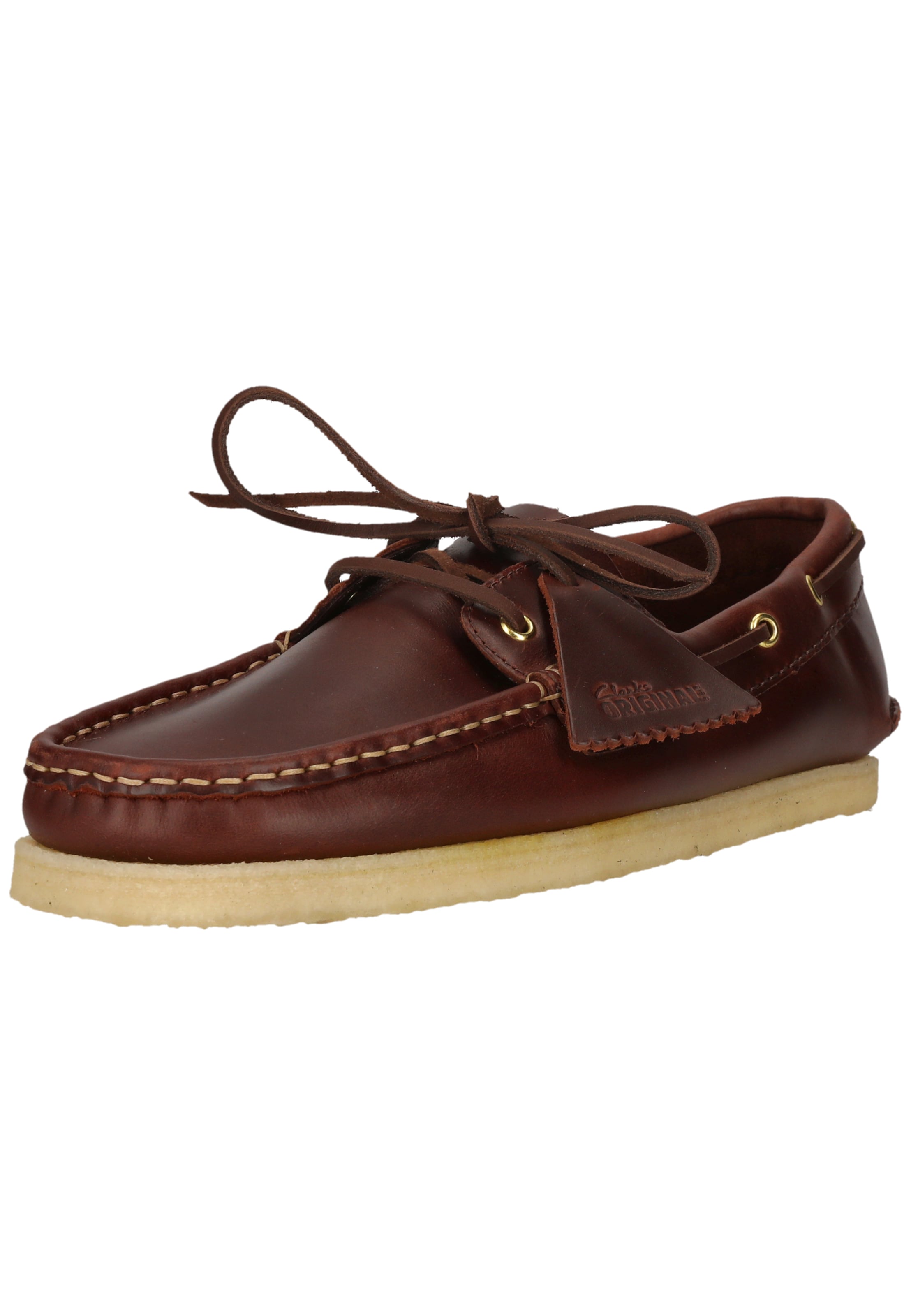 CLARKS Veterschoen 'Godney Boat' in Bruin: voorkant