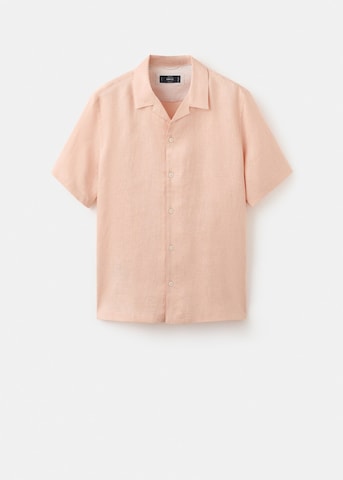 MANGO MAN Regular fit Button Up Shirt 'Ants' in Orange