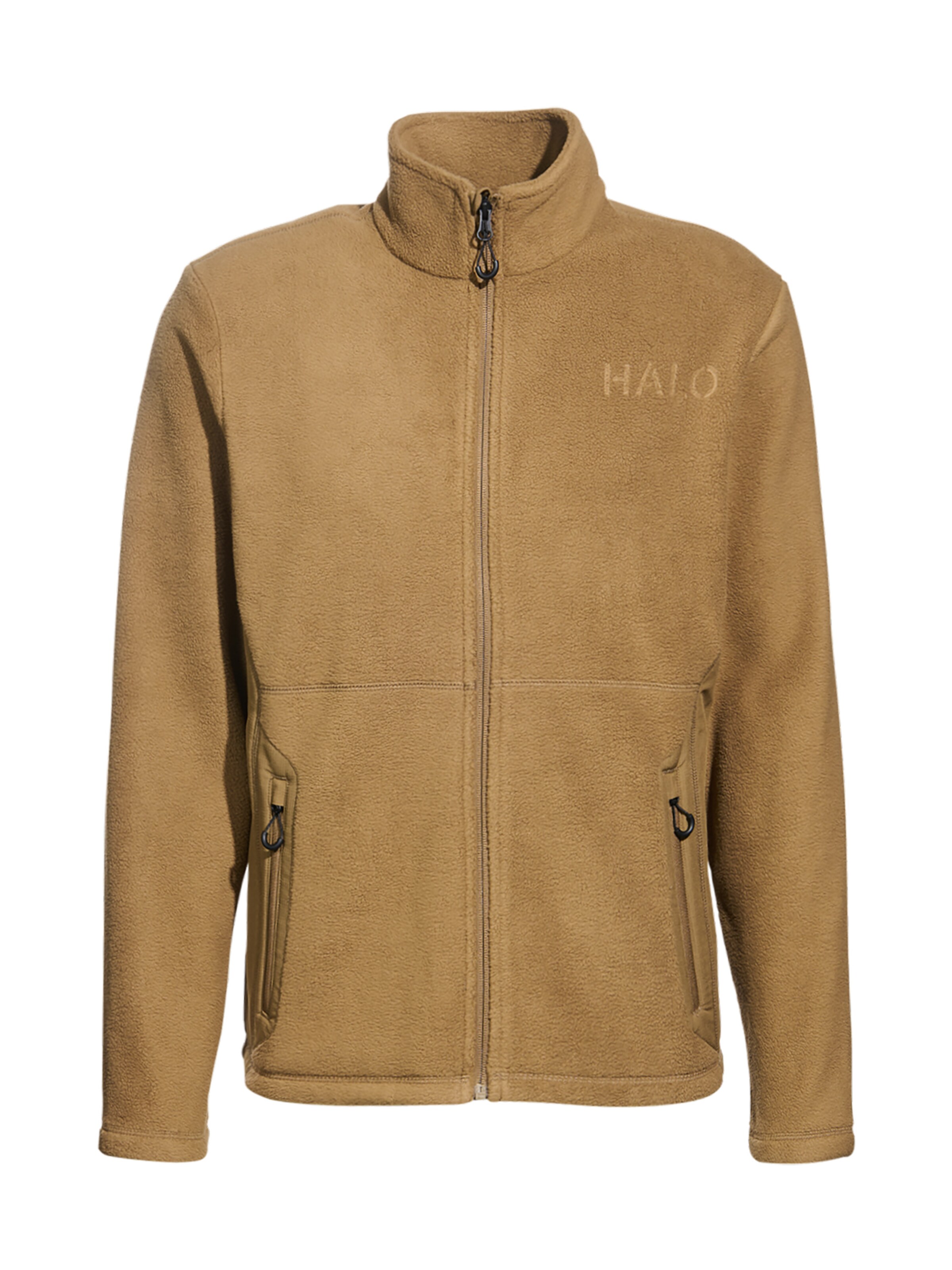 HALO Fleecejacke in Braun: Vorderseite
