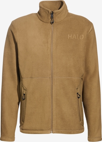 Veste en polaire HALO en marron : devant