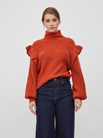 VILA Sweater 'BOOB' in Red: front