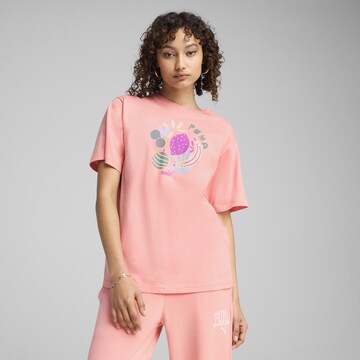 PUMA Shirt 'Graphics Fruity' in Roze: voorkant