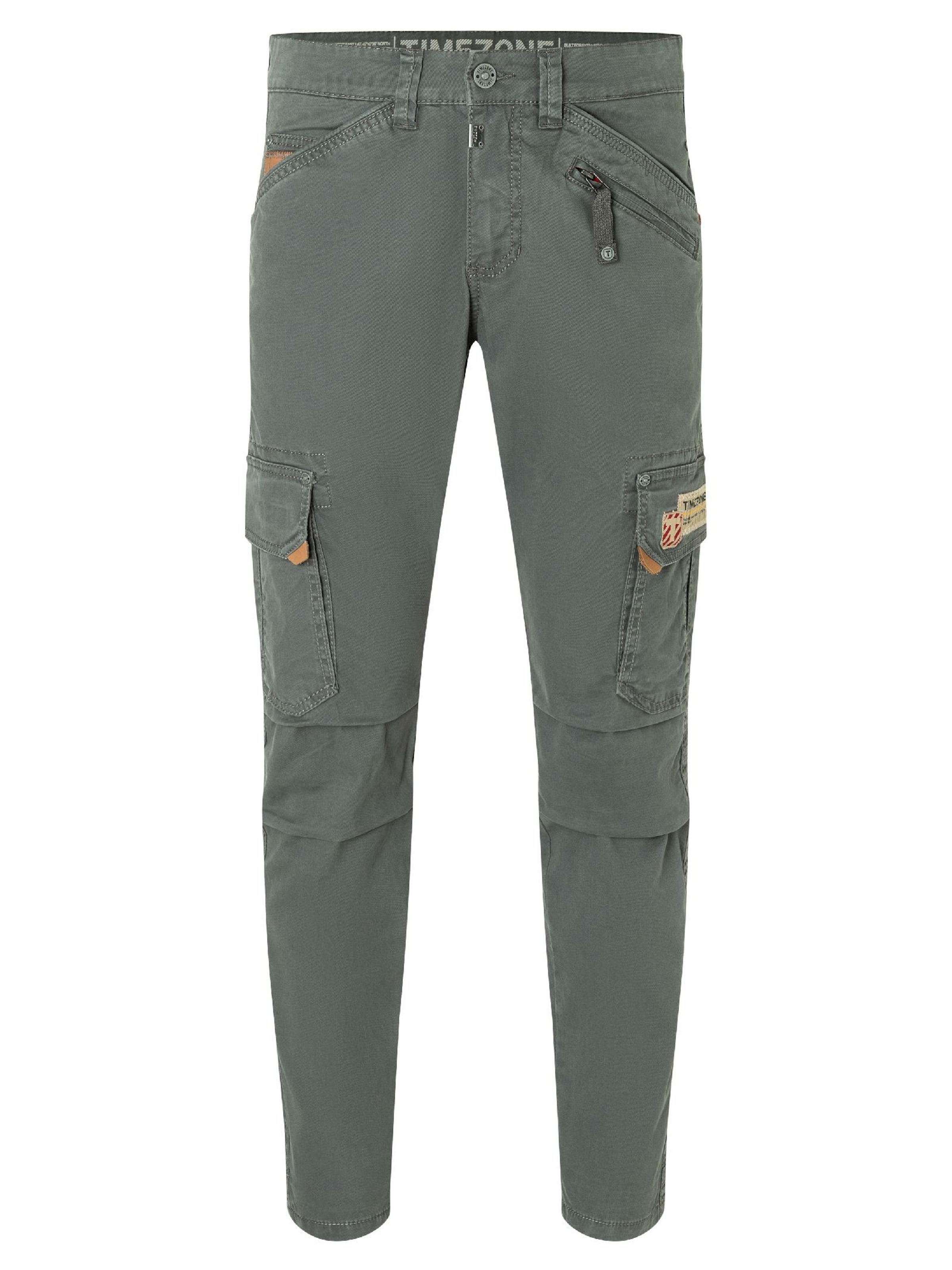 TIMEZONE Slimfit Hose 'Roger' in Grau: Vorderseite