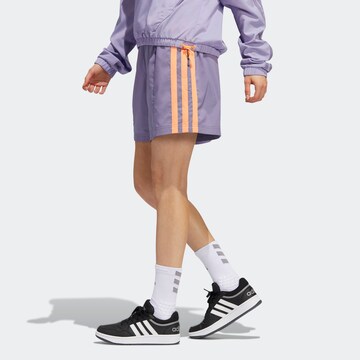 ADIDAS SPORTSWEAR Regular Sportbroek 'Hoop York City Pinned' in Lila