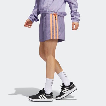 ADIDAS SPORTSWEAR Normální Sportovní kalhoty 'Hoop York City Pinned' – fialová