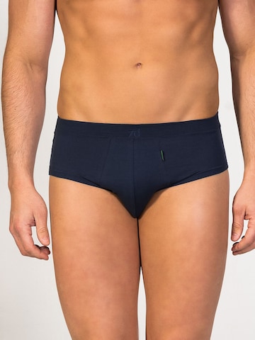 Slip 'Mini Brief' zd ZERO DEFECTS en bleu : devant