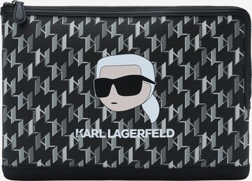 Clutch 'IKONIK 2.0' de la Karl Lagerfeld pe negru: față