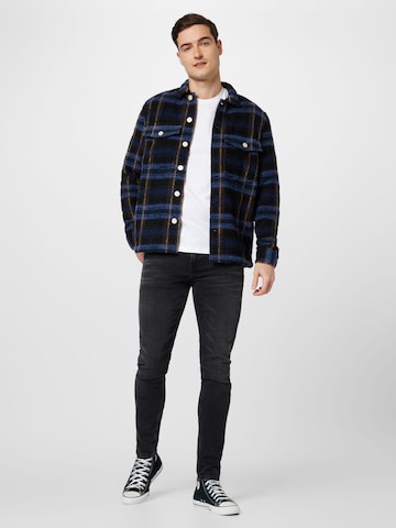 AllSaints Regular fit Button Up Shirt 'VOSS' in Blue