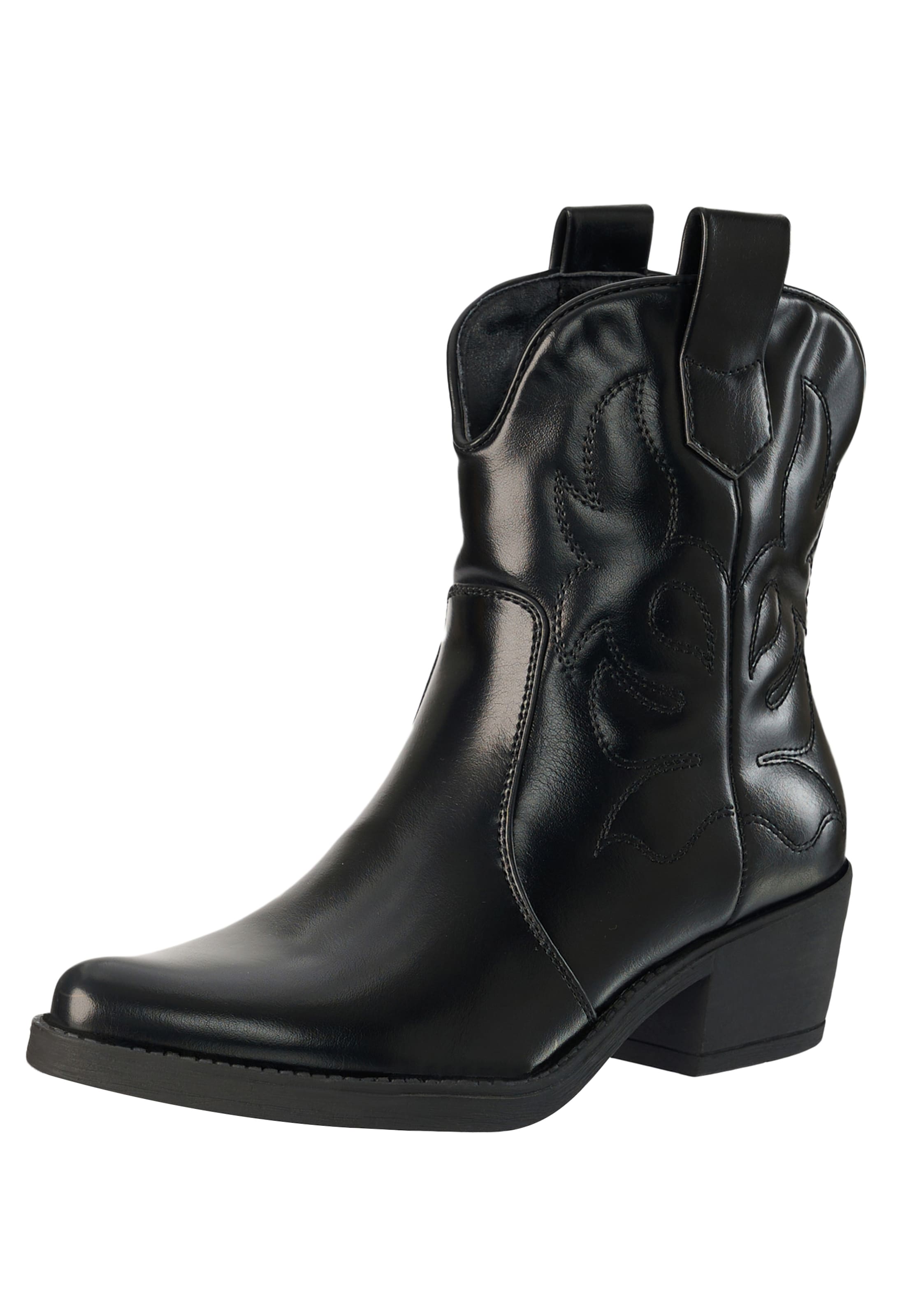 Salinyang Cowboylaarzen in Zwart: voorkant