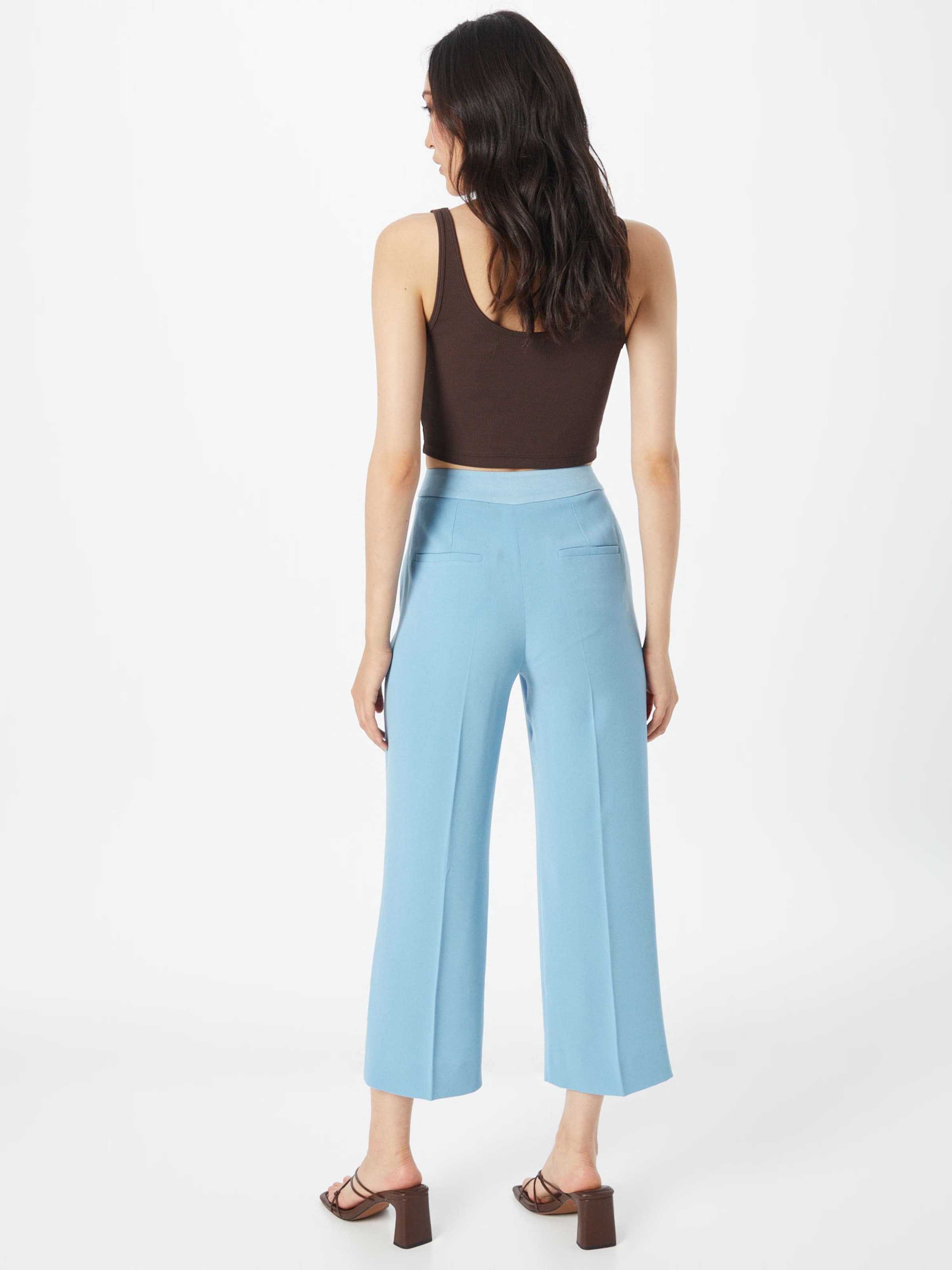 パンツ MARELLA Women Straight Pants 2513131292200 003 Blue Straight-fit crepe trousers, periwinkle blue | Marella