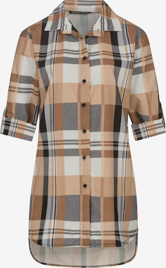 Cloud5ive Bluse in camel / grau / schwarz / weiß, Produktansicht