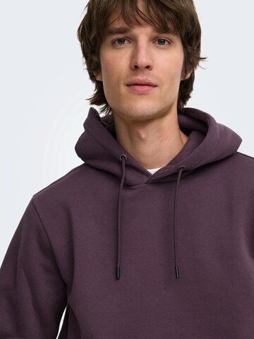 Only & Sons Regular Fit Sweatshirt 'ONSCERES' in Lila