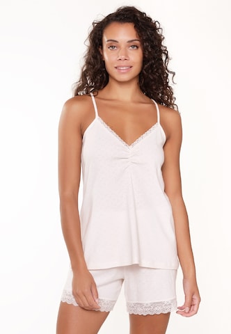 LingaDore Pajama in Beige: front