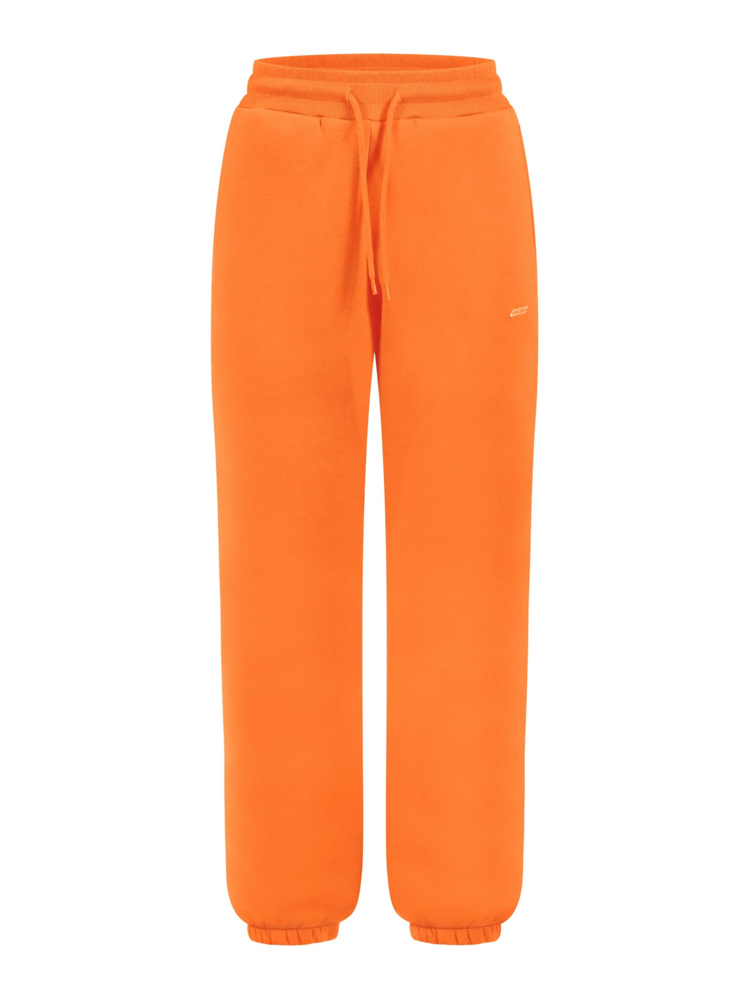 Smilodox Tapered Trousers in Orange: front