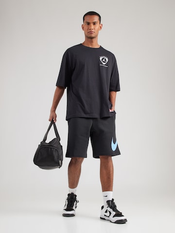 Nike Sportswear Loosefit Παντελόνι 'CLUB' σε μαύρο