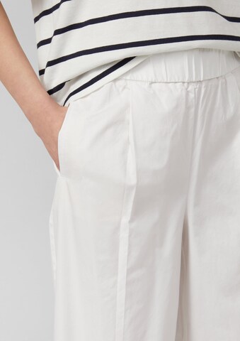 Wide Leg Pantalon s.Oliver en blanc