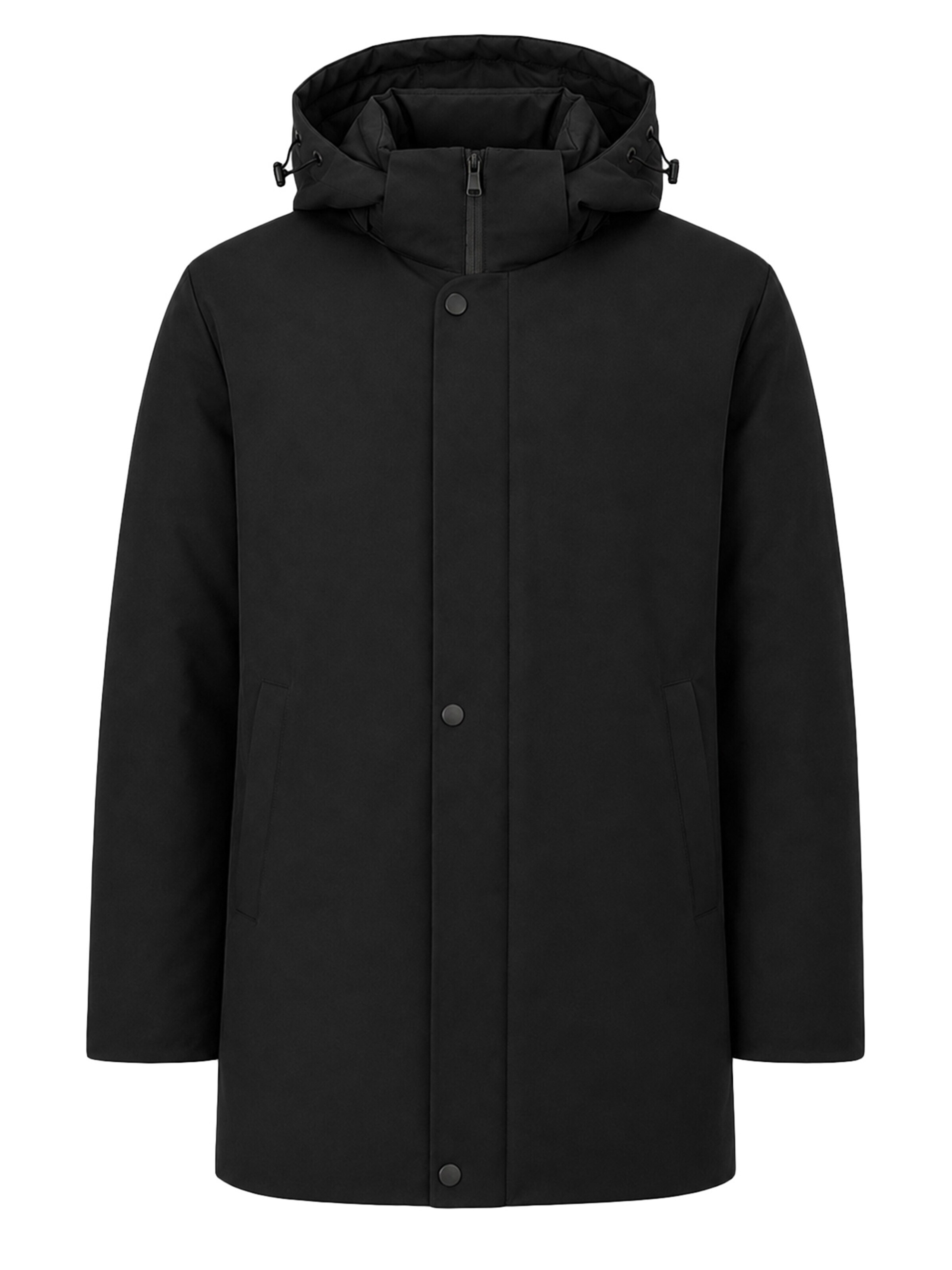 ALLTHEMEN Winter Jacket 'Nordlicht' in Black